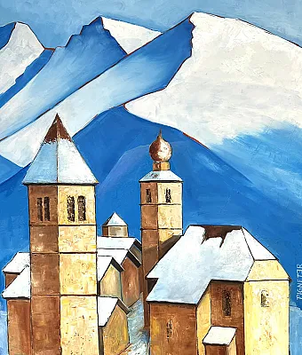 Kitz Winter-Öl/Leinwand  100x120cm