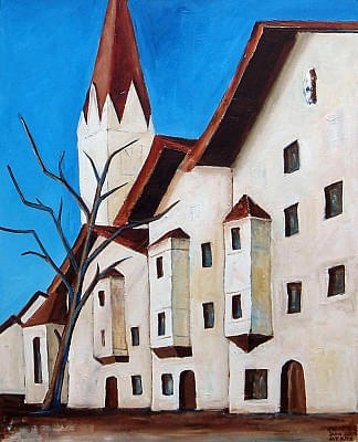 Kitzbühel Vorderstadt IV Öl/LW 100x80cm