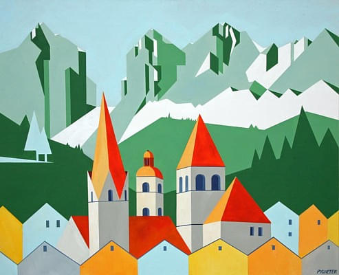 Kitzbühel Vintage II ÖL/LW 100x120cm