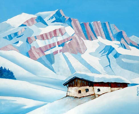 Artkaser Alm Öl/LW 120x100cm