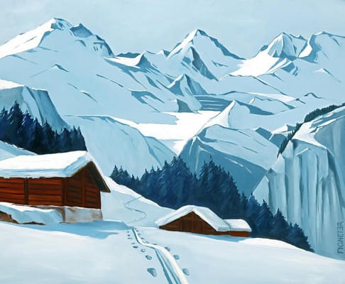 Gaisberg Alm Öl/LW 120x100cm