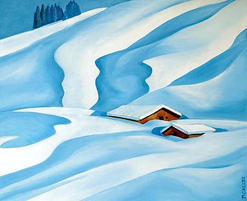 LAhner Alm -Öl/LW -100x120cm