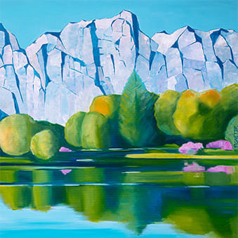 Schwarzsee Kitzbühel Öl/LW 100x100cm