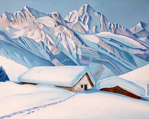 Wildbach Alm Öl/LW 100x120cm