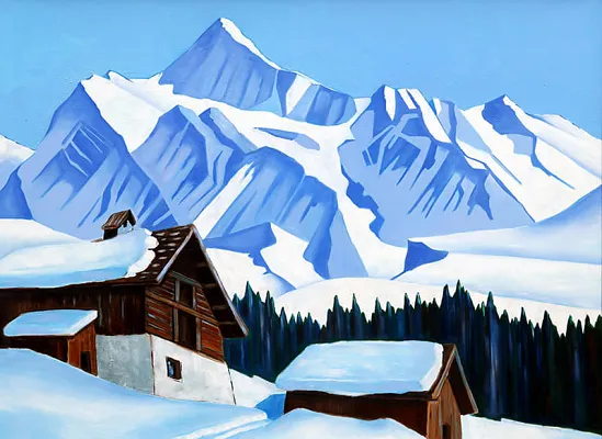 Ahorn Alm-Öl auf Leinwand Format: 120x160cm