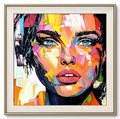 Annalena -Öl auf Leinwand Format:100x100cm