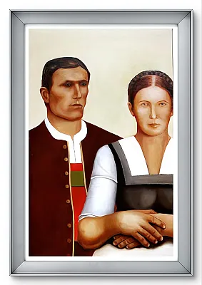 Die Bauernhochzeit-Öl auf Leinwand Format: 80x160cm