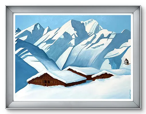 Brunnalm Öl auf Leinwand Format 80x100cm