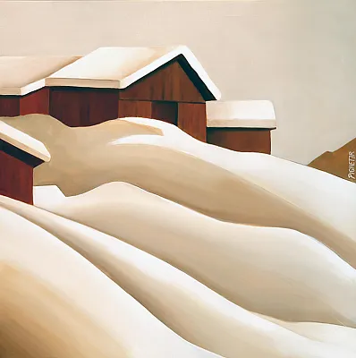 Eggen Alm-Öl auf Leinwand Format:100x100cm