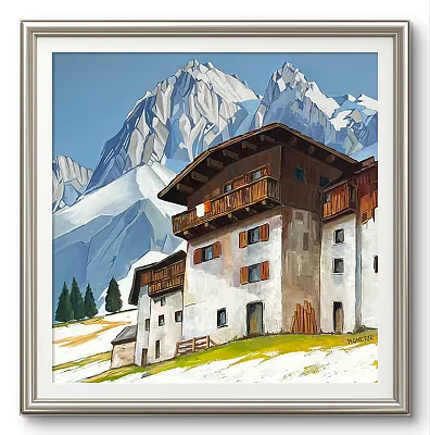 Gamskogel Alm -Öl/ Leinwand Format:100x100cm