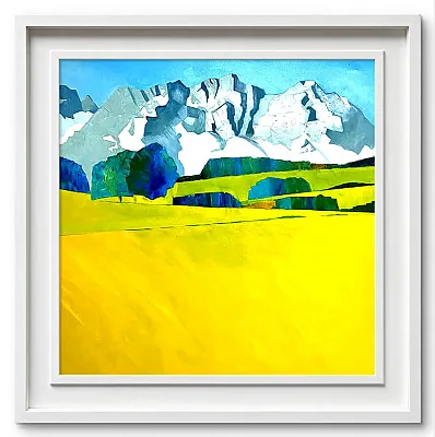 Goldwiese-Öl auf Leinwand Format:100x100cm