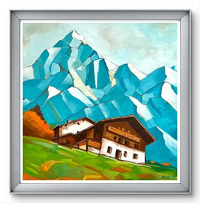 Herbst in Tirol-Öl auf Leinwand Format:100x100cm 