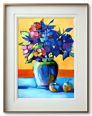 Herbstblumen -Öl auf Leinwand Format: 80x100cm