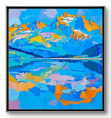 Hintersteiner See 7-Öl auf Leinwand Format: 100x100cm