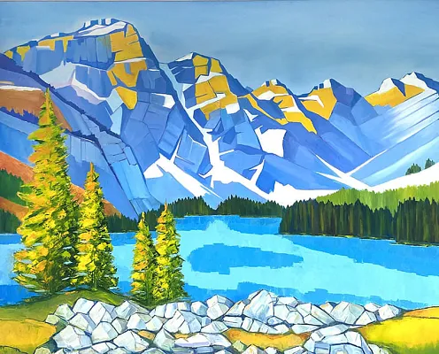 Hintersteiner See II -Öl auf Leinwand Format: 120x160cm