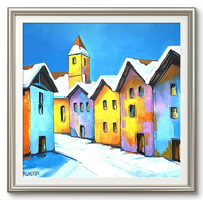 Kitz Hinterstadt 5 -Öl / Leinwand Format:80x80cm