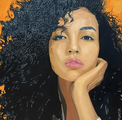 Leonore -Öl auf LW Format 100x100cm