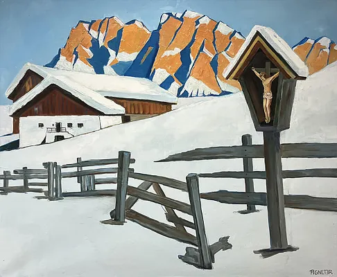 Marterl-Öl auf Leinwand Format: 100x120cm 