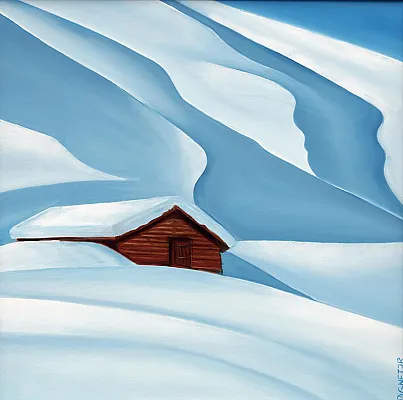 Rieder Alm-Öl auf Leinwand Format:80x80 cm 