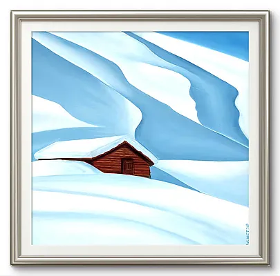 Rieder Alm-Öl auf Leinwand Format:80x80 cm 