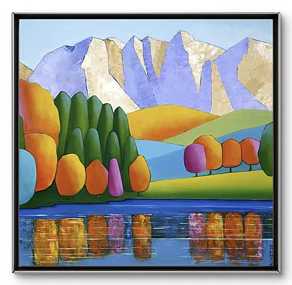 Schwarzsee 5 -Öl auf Leinwand Format: 40x40cm