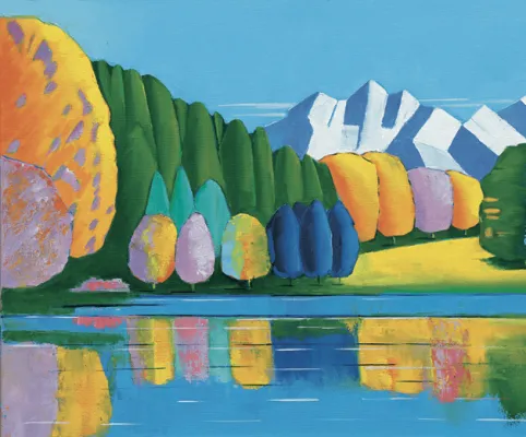 Schwarzsee 7-Öl auf Leinwand Format: 50x60cm