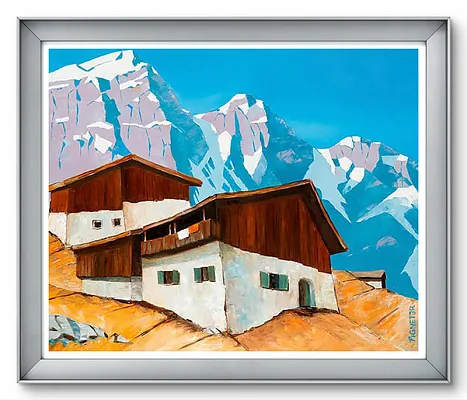 Steinberg Alm -Öä/Leinwand Format 100x120cm