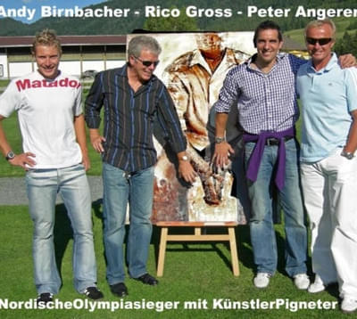 Nordische-Olympiasieger-bei-Kunst-am-Golfplatz. Nordische-Olympiasieger-bei-Kunst-am-Golfplatz.