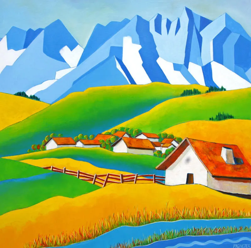 Berge und Bauern